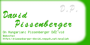 david pissenberger business card